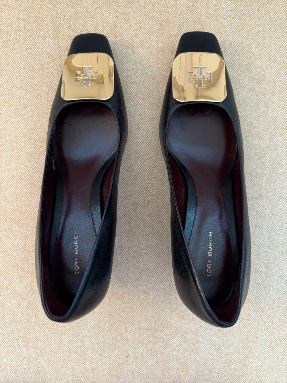 Tory Burch Georgia Wedge in Perfect Black 9.5M